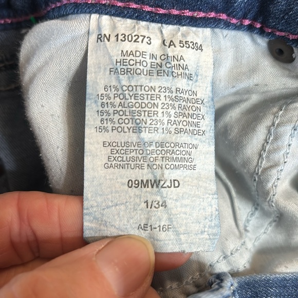 Wrangler Cowgirl Boot Cut Whiskered Stretch Blue Jeans Women’s 1/34 (W/26 L/34) - Picture 15 of 15